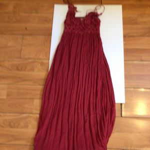 NEW! Free People Adella maxi maroon dress